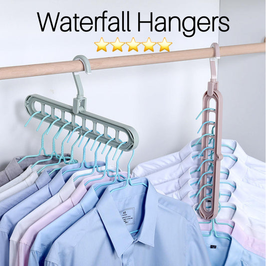 Waterfall Hangers- 4 Pack - Space Saving Technology