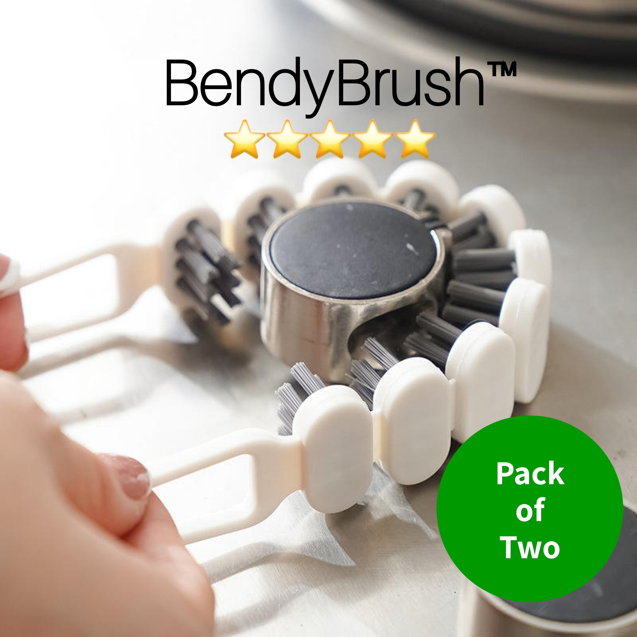 BendyBrush™ Flexible Multipurpose Cleaning Brush - Pack Of Two!