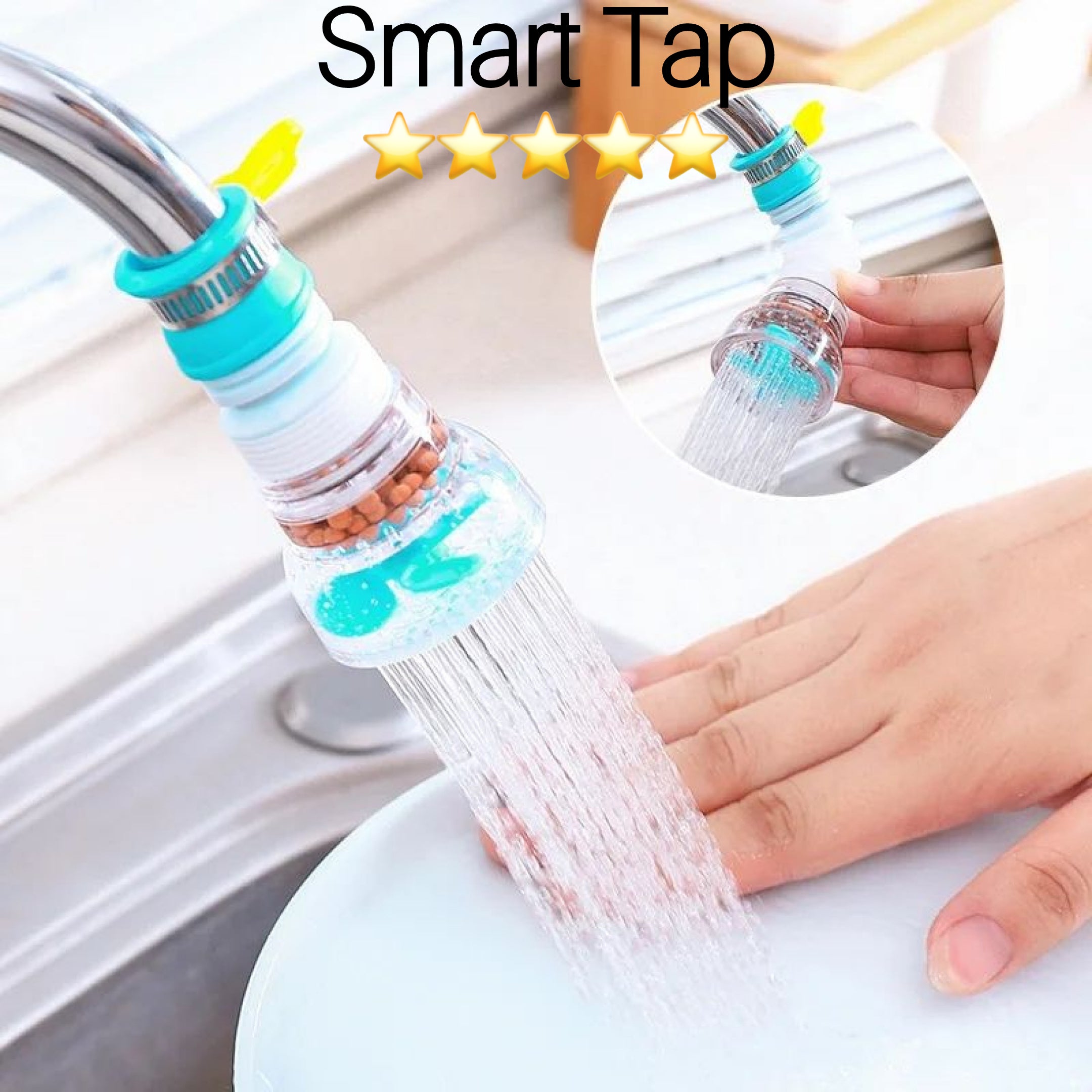 Smart Tap - 360 Rotation Tap Extender - Anti-Splash - Filtered – Easy ...