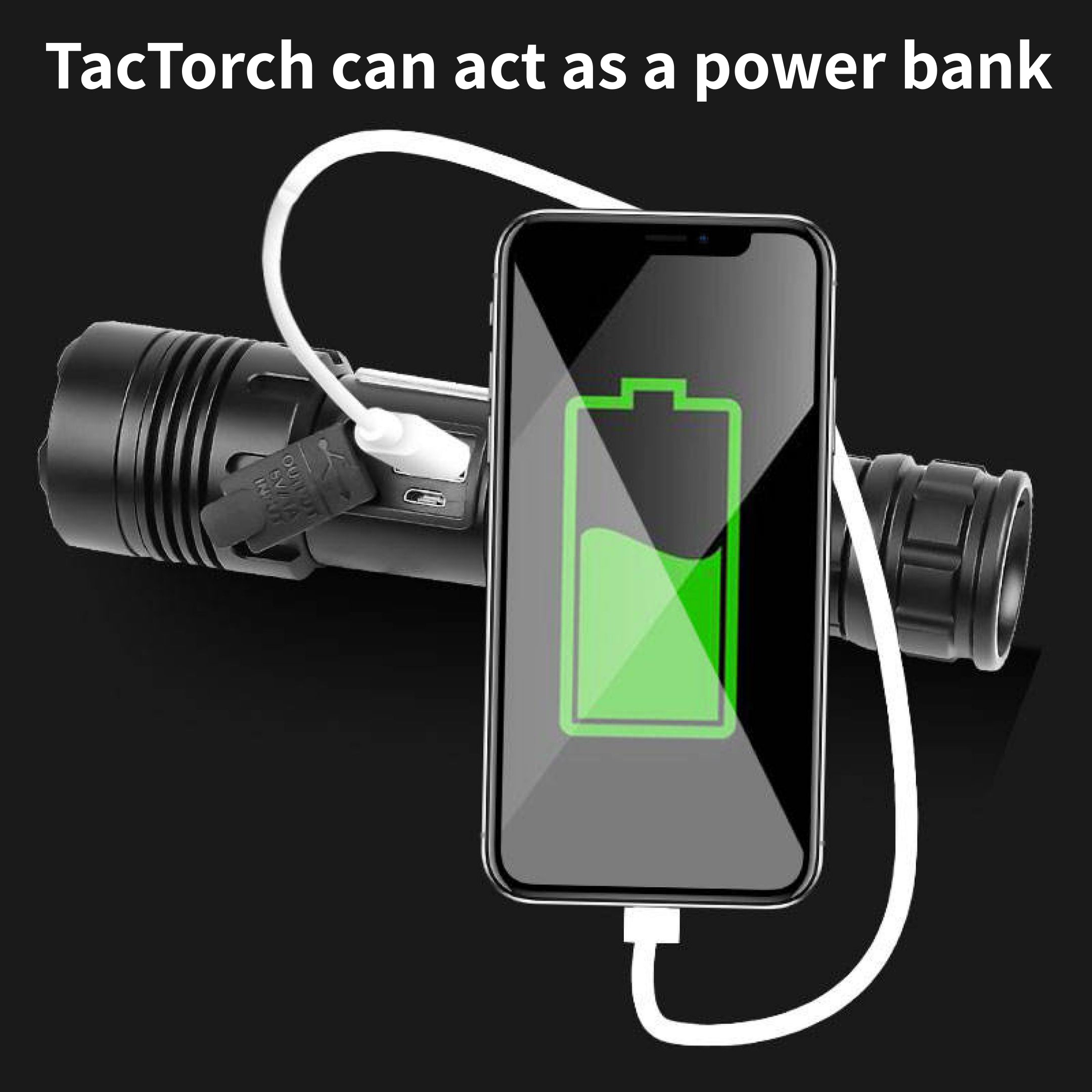 TacTorch - Military Grade Ultra-Bright Torch -  Rechargeable